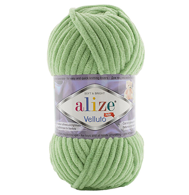 Пряжа Alize Velluto № 103 (68 м) 100 гр. спаржа