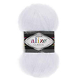 Пряжа Alize Mohair Classic № 55 (200 м) 100 гр. белый