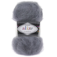 Пряжа Alize Mohair Classic № 87 (200 м) 100 гр. угольный серый