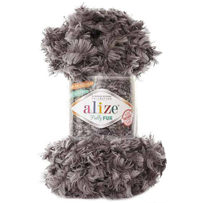 Пряжа Alize Puffy Fur № 6105 (6 м) 100 гр. мокко Пряжа Alize Puffy Fur № 6105 (6 м) 100 гр. мокко