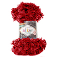 Пряжа Alize Puffy Fur № 6109 (6 м) 100 гр. красный