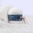 Пряжа Menca Пух норки № 801 (350 м) 50 гр. белый