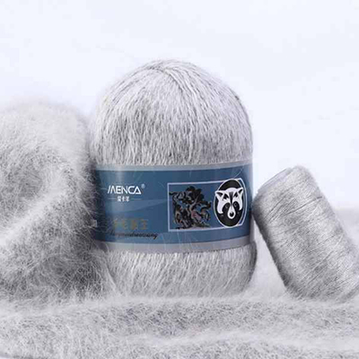 Пряжа Menca Пух норки № 802 (350 м) 50 гр. св-серый Пряжа Menca Пух норки № 802 (350 м) 50 гр. св-серый