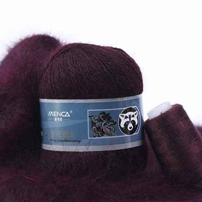 Пряжа Menca Пух норки № 812 (350 м) 50 гр. красный кофе