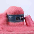 Пряжа Menca Пух норки № 813 (350 м) 50 гр. розовый