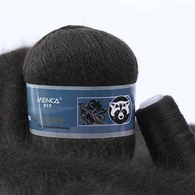 Пряжа Menca Пух норки № 814 (350 м) 50 гр. тёмно-серый Пряжа Menca Пух норки № 814 (350 м) 50 гр. тёмно-серый