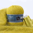 Пряжа Menca Пух норки № 834 (350 м) 50 гр. горчичный