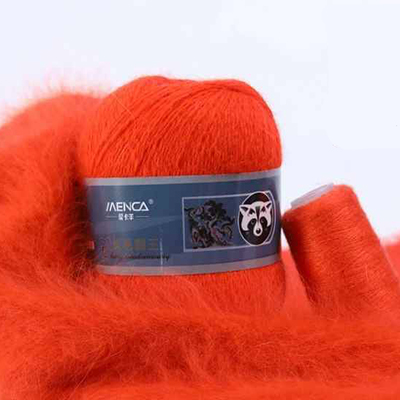 Пряжа Menca Пух норки № 840 (350 м) 50 гр. оранжево-красный