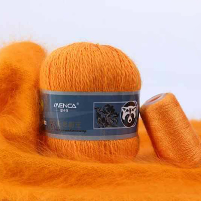 Пряжа Menca Пух норки № 844 (350 м) 50 гр. оранжевый