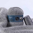Пряжа Menca Пух норки № 847 (350 м) 50 гр. серый меланж