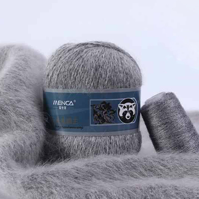 Пряжа Menca Пух норки № 847 (350 м) 50 гр. серый меланж
