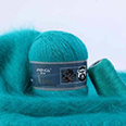 Пряжа Menca Пух норки № 851 (350 м) 50 гр. малахитово-зелёный