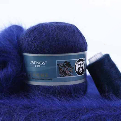 Пряжа Menca Пух норки № 856 (350 м) 50 гр. синий