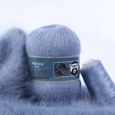 Пряжа Menca Пух норки № 864 (350 м) 50 гр. серо-голубой