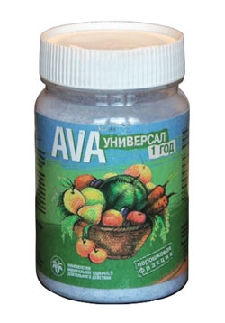 Удобрение AVA Универсал (порошок; 1 год; 500гр.) Удобрение AVA Универсал (порошок; 1 год; 500гр.)