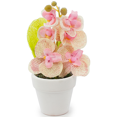 Искусственное декоративное растение - Орхидея в кашпо