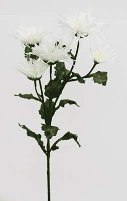 Искусственные декоративные цветы - Хризантема белая (h-76см)