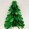 Украшение новогоднее "Ёлочка из фольги" (h-33 см) зелёная