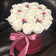 Букет из мыльных роз "Белые розы" (19 шт)