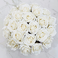 Букет из мыльных роз в красном коробе "Белые Розы" (23 шт)